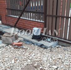 Откатные ворота из евроштакетника, фото 2 Откатные ворота из евроштакетника, фото 2