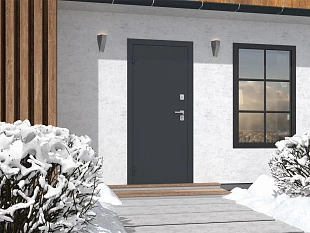 Дверь модели ТЕРМО 880x2050 правая черная